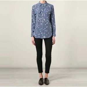 EQUIPMENT Signature Silk Star Shirt Size Medium